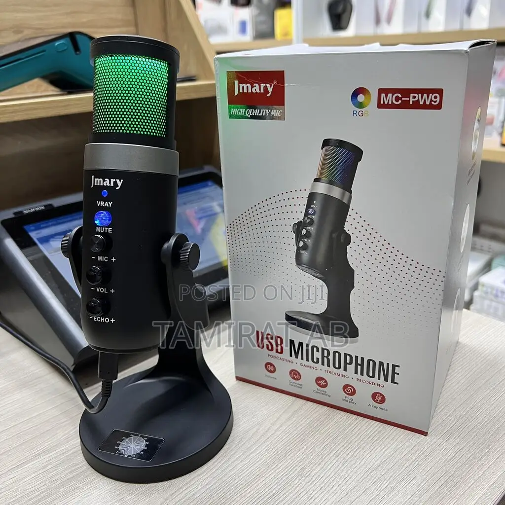 Jmary MC-PW9 RGB Professional USB Microphone Noise Reduction