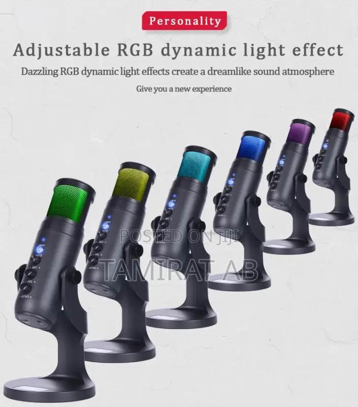 Jmary MC-PW9 RGB Professional USB Microphone Noise Reduction