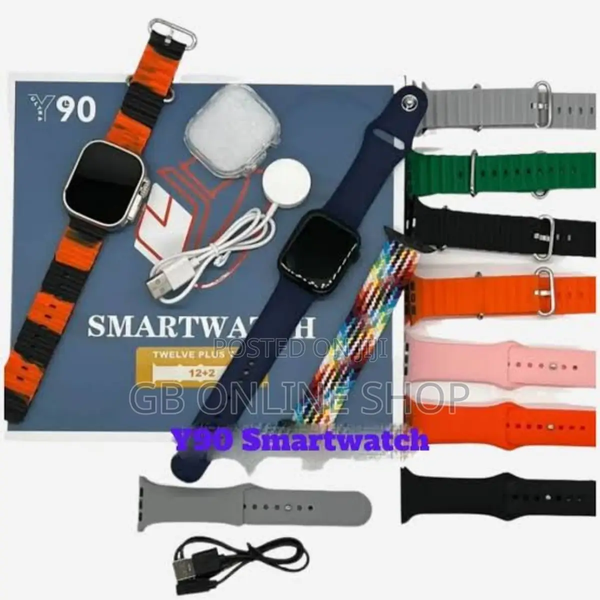 Y90 2 Smart Watch With Free 12 Strap