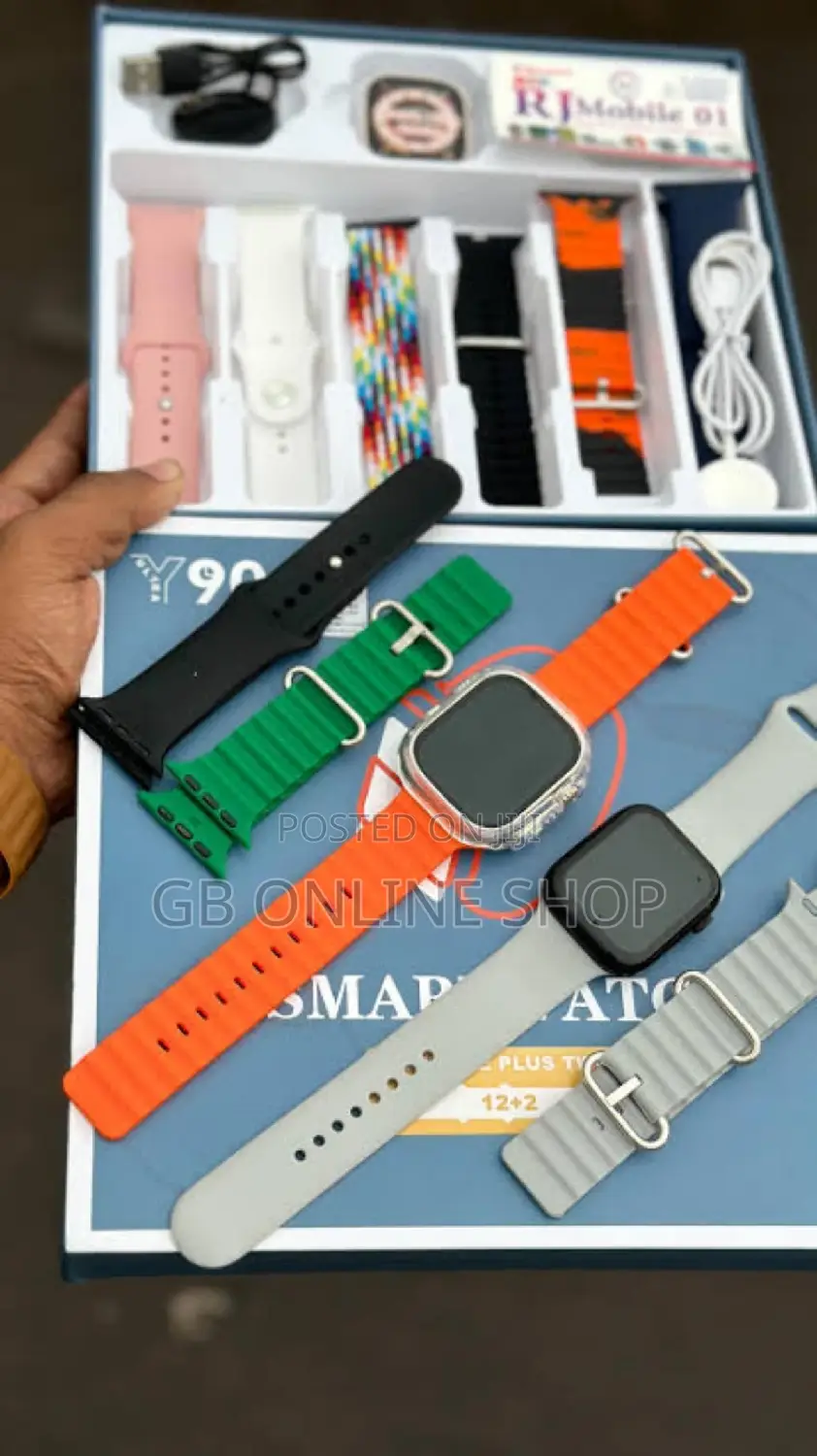 Y90 2 Smart Watch With Free 12 Strap