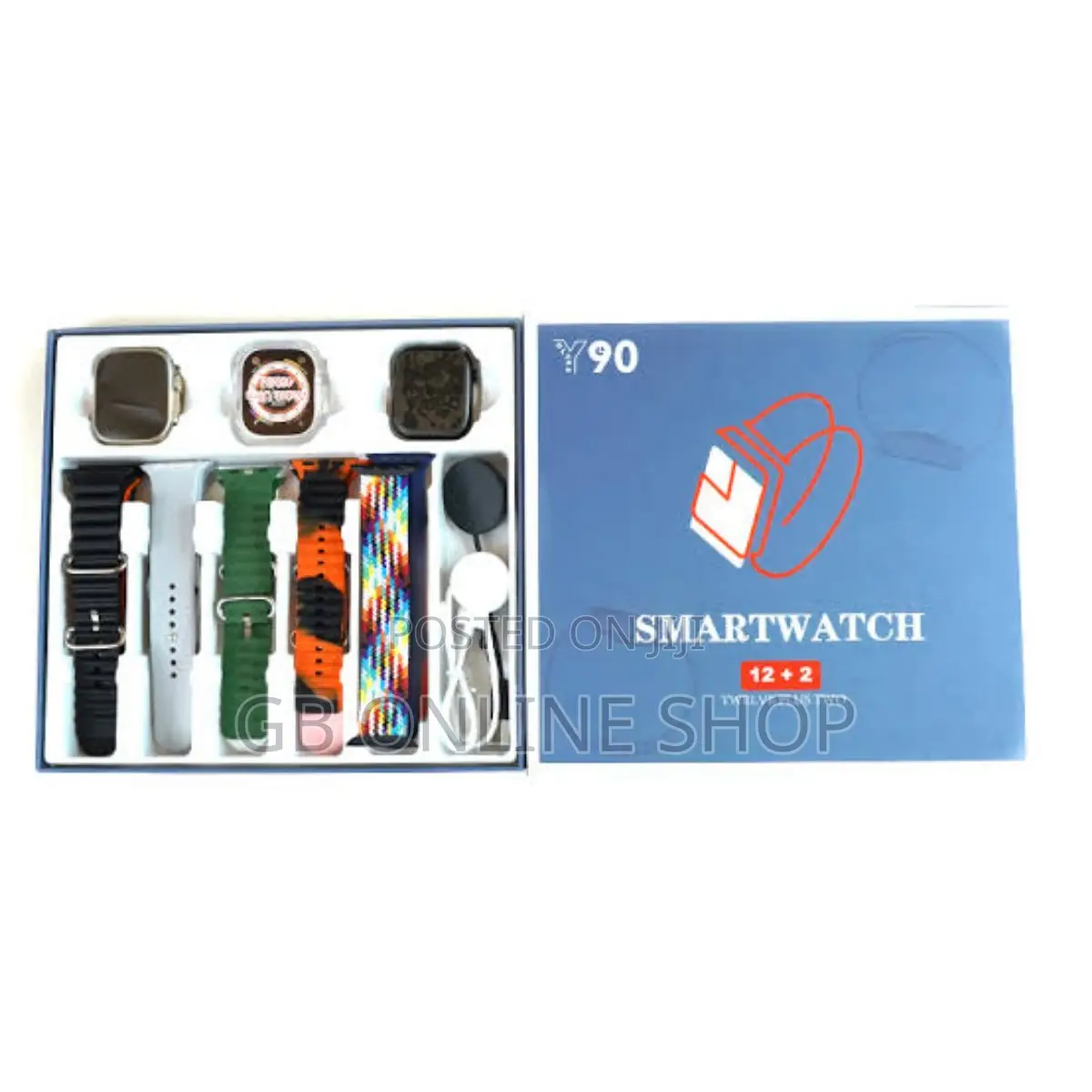 Y90 2 Smart Watch With Free 12 Strap