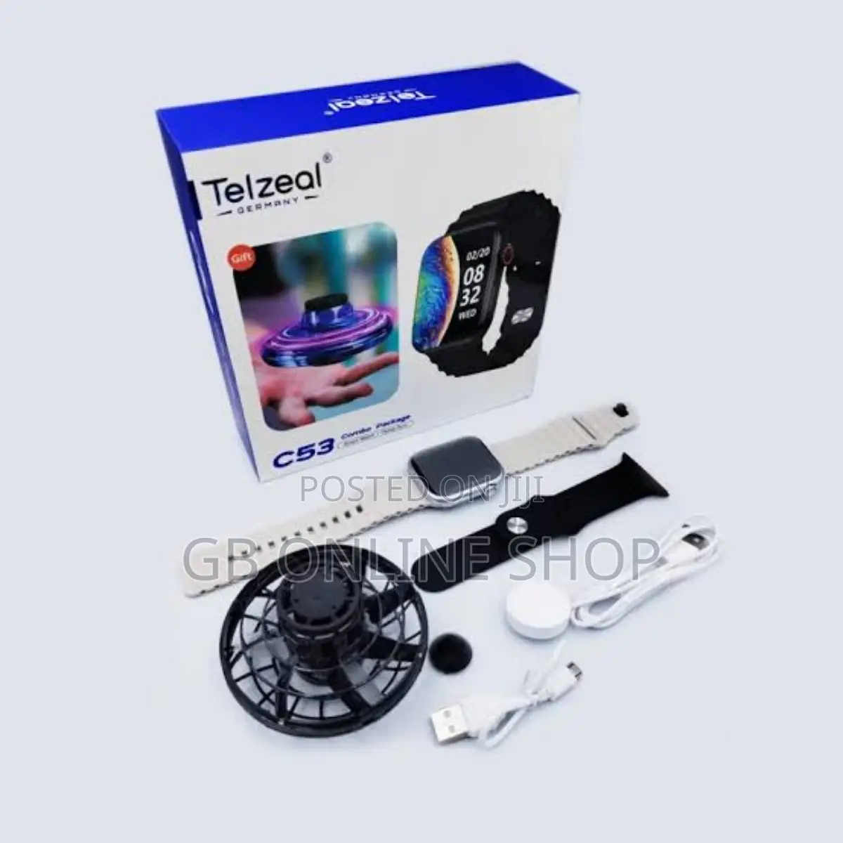 Telzeal C53 Combo Smart Watch With Mini Fan