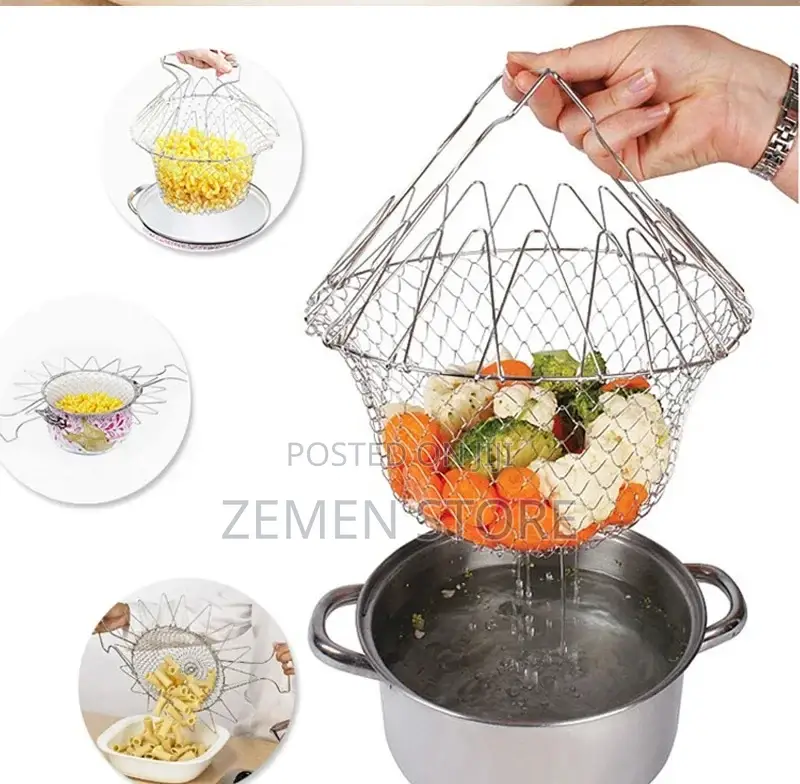 12 ጥቅሞችን በ 1 የያዘ Kitchen Chef Basket Tool