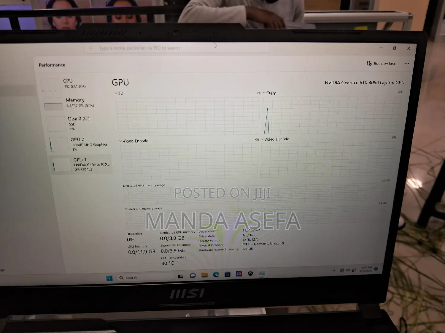 New Laptop MSI 8GB Intel Core I7 SSD 512GB