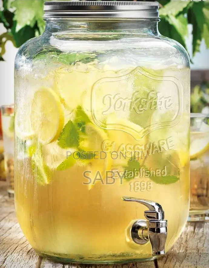 Glass Dispenser Jar With Rack