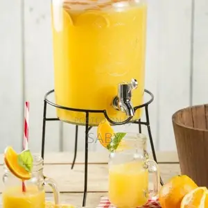 Glass Dispenser Jar With Rack