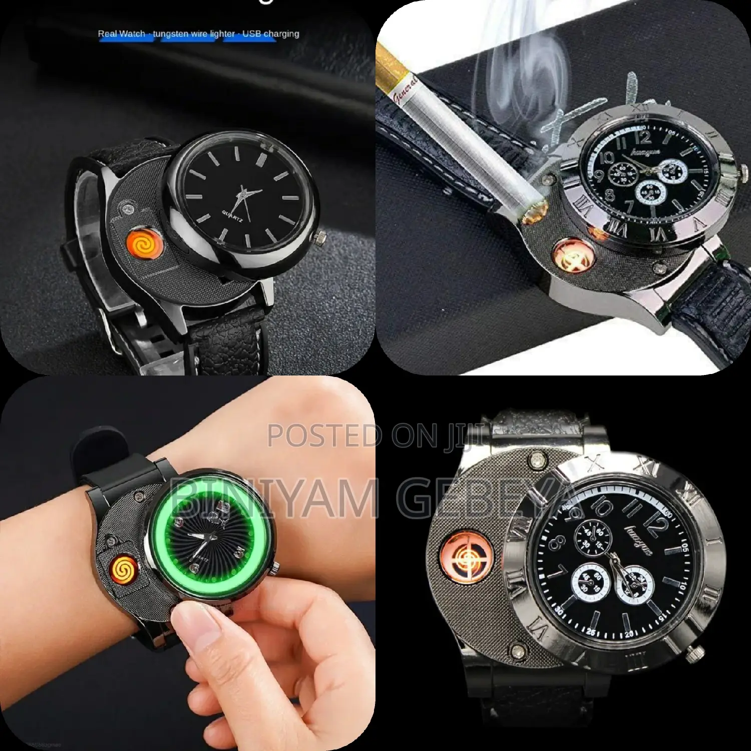 በ USB ኬብል ቻርጅ የሚደረግ Zhuoheng Lighter Watch for Gift