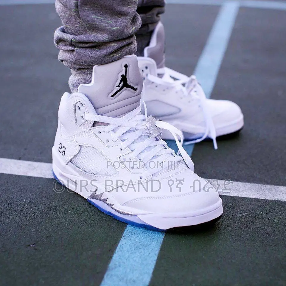 High Master Quality Air Jordan 5 Retro 'Metallic White'