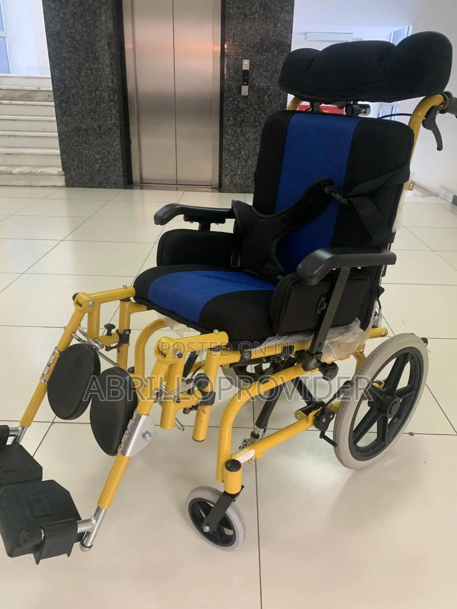 Yellow Kids Wheelchair\Special Needs Wheelchair for Kids