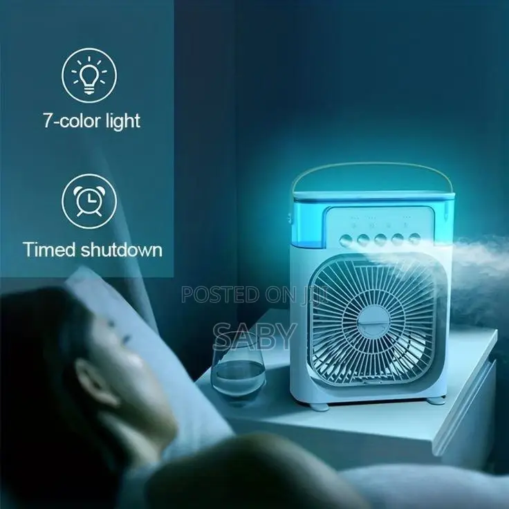 3in1 AIR Cooler Fan With LED Night Light Humidifier