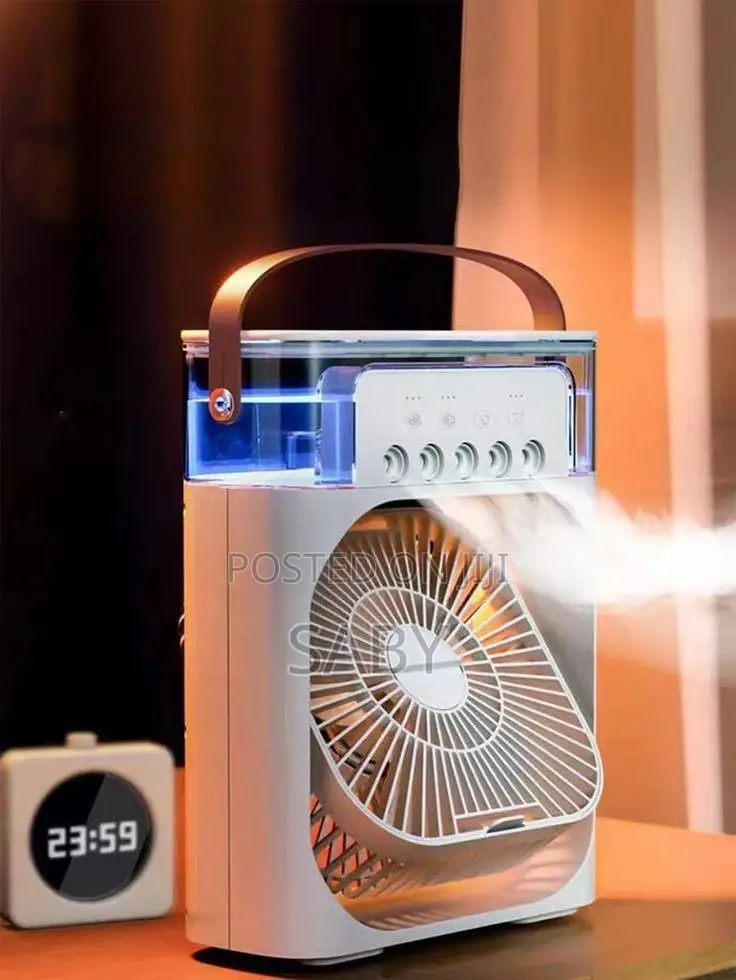 3in1 AIR Cooler Fan With LED Night Light Humidifier