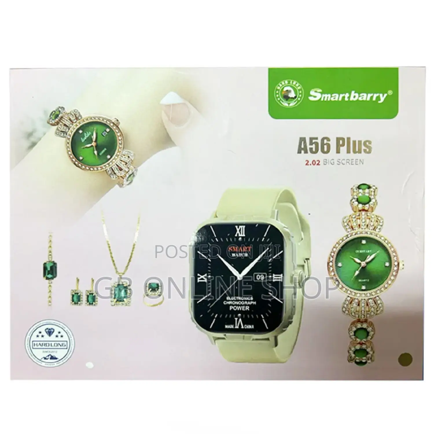 Smartberry A56 Plus 2.02 Inch 6 IN 1 Gift Set Smart Watch