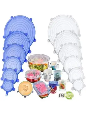 Super Stretch Silicon Lids ( 6 Pack )