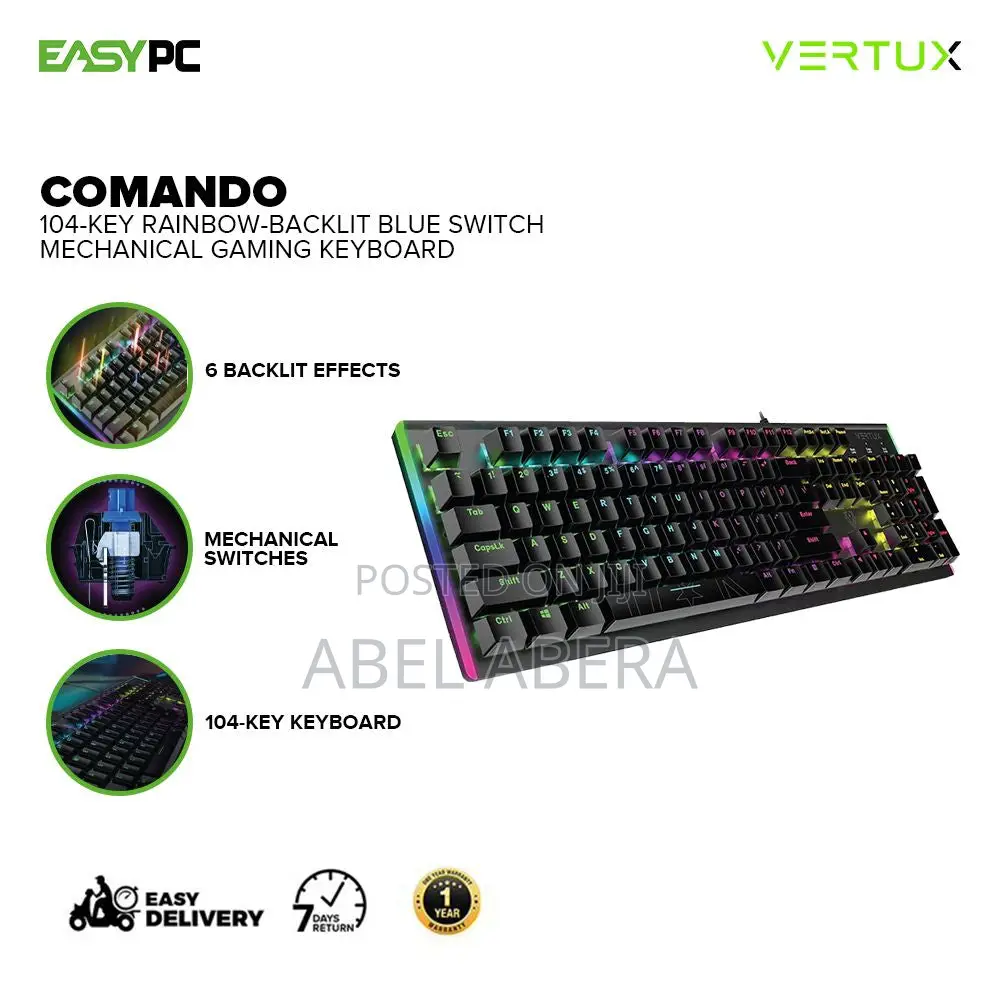 Vertux Comando
High Performance Mechanical Gaming Keyboard