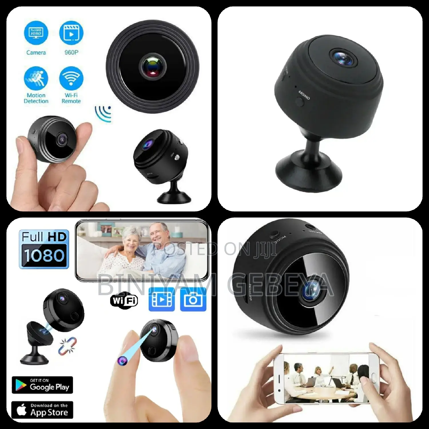 Hd1080p በጥራት የሚቀርፅ የራሱ Wifi Hotspot A9 Mini Security Camera
