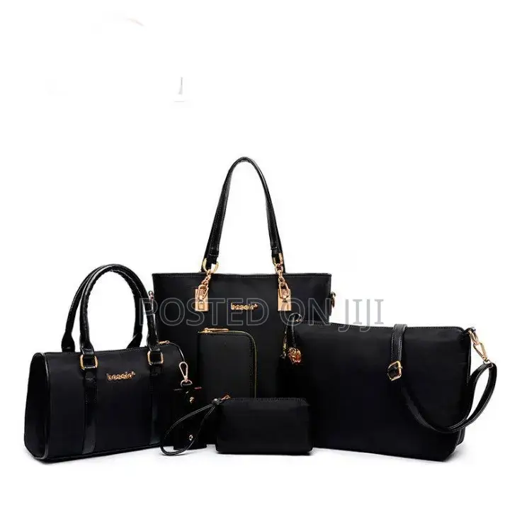 Women Handbag Ladies Tote Bag Large Shoulder Bag Leather 6pc