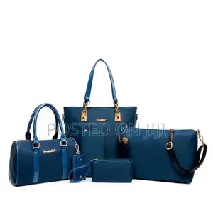 Women Handbag Ladies Tote Bag Large Shoulder Bag Leather 6pc