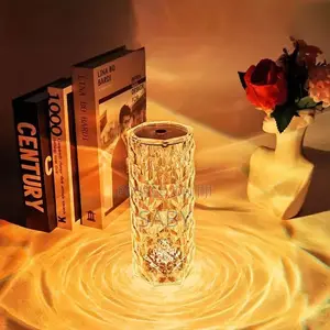 Photo - Led Crystal Diamond Table Lamp