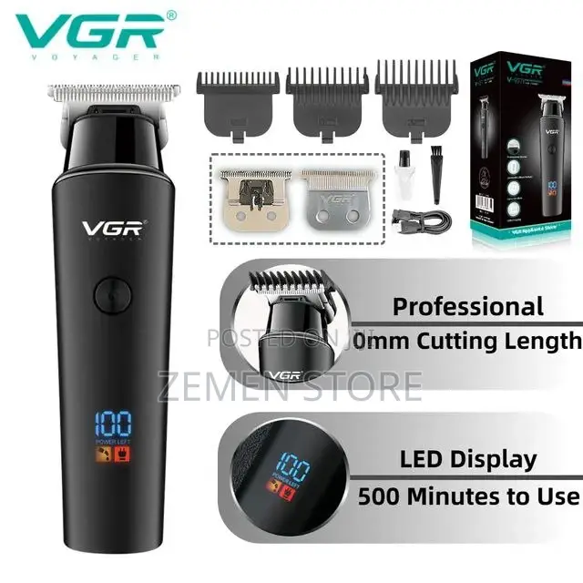 Original VGR Professional Hair Trimmer 500 ደቂቃ ድረስ መስራት እሚችል