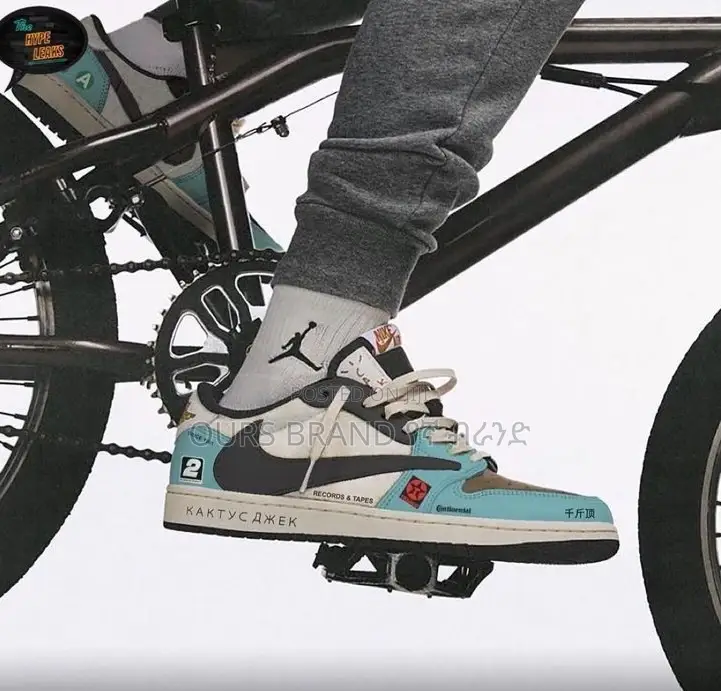 Custom Travis Scott X Nike Air Jordan 1 Low Cut Sneakers