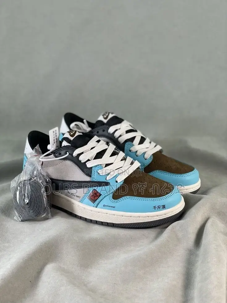 Custom Travis Scott X Nike Air Jordan 1 Low Cut Sneakers
