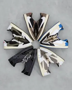 Photo - Custom Travis Scott X Nike Air Jordan 1 Low Cut Sneakers