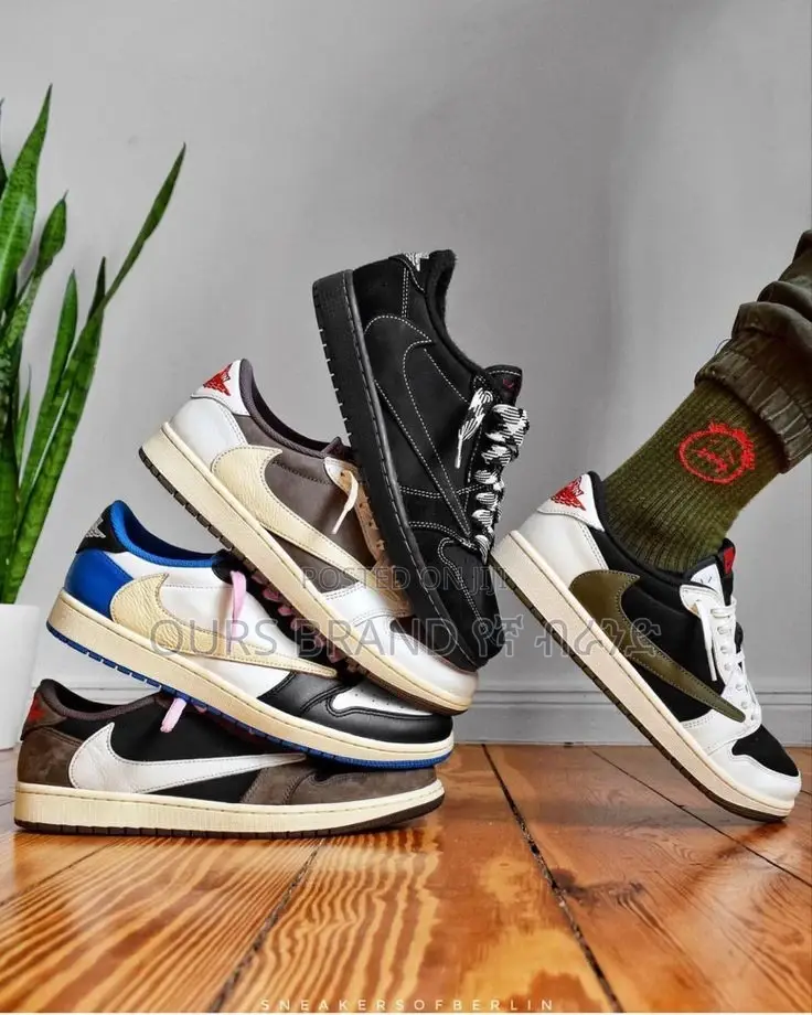Custom Travis Scott X Nike Air Jordan 1 Low Cut Sneakers