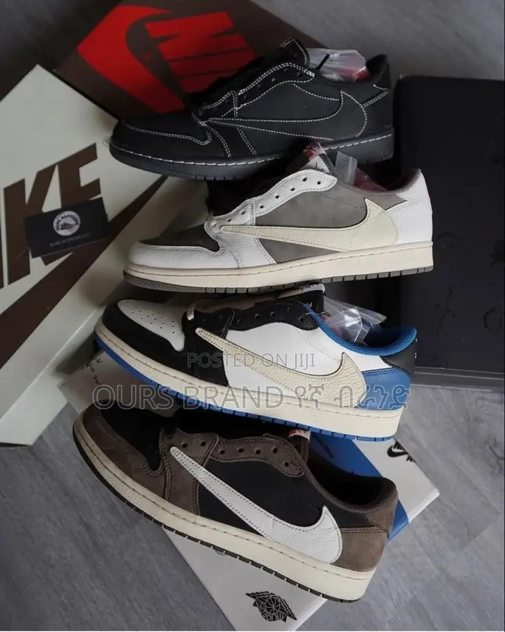 Custom Travis Scott X Nike Air Jordan 1 Low Cut Sneakers