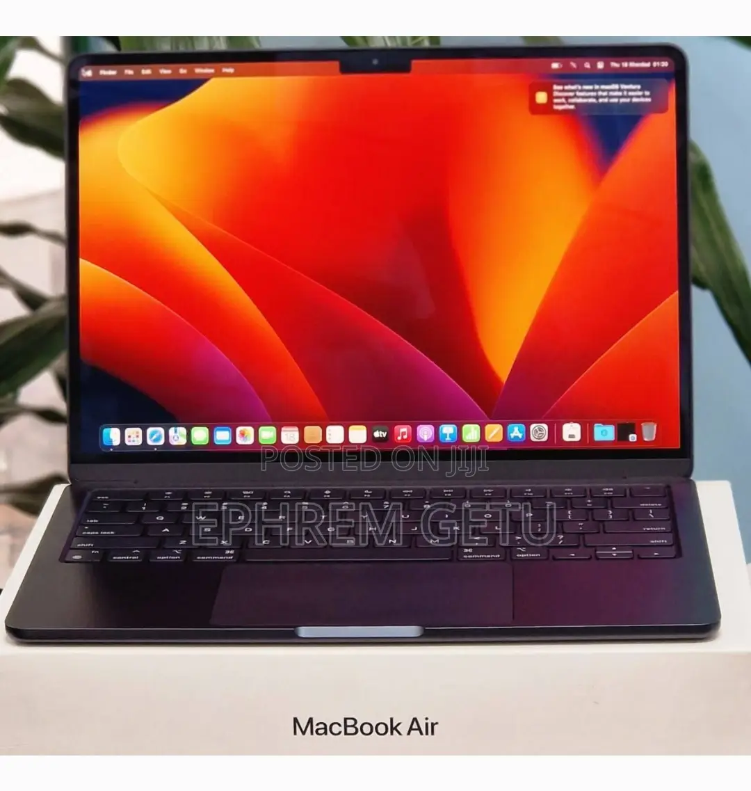 New Laptop Apple MacBook Air 2022 M2 8GB Apple M2 SSD 256GB