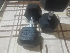 Rubber Dumbbell and Barbell