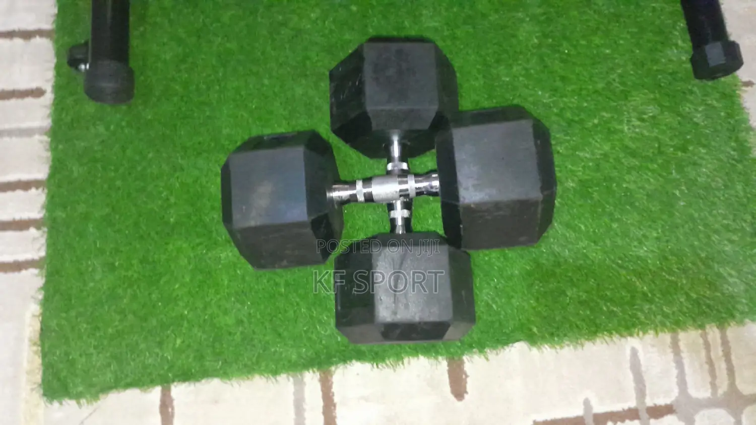 Rubber Dumbbell and Barbell