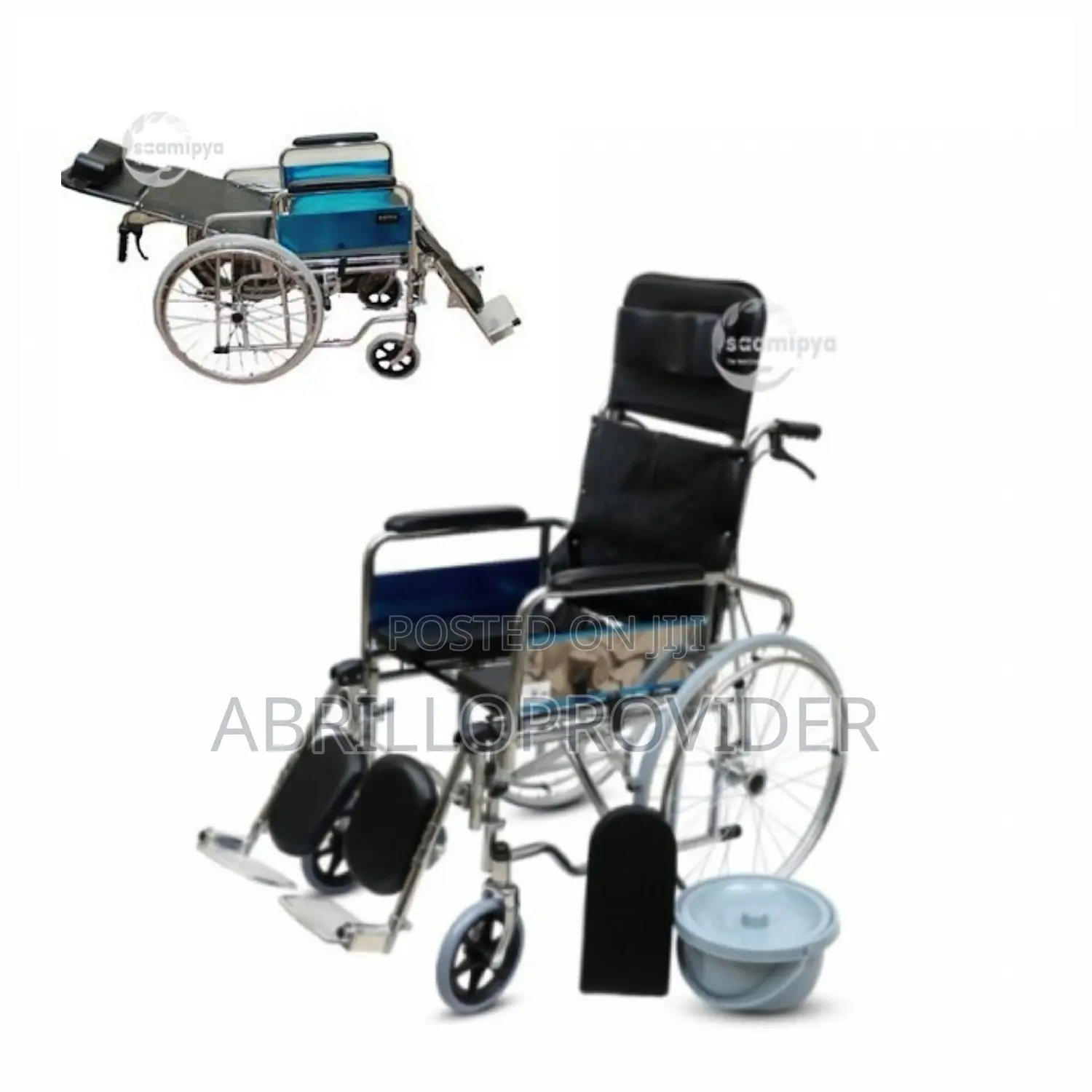 Lifeezy Reclining Commode Wheelchair (U Cut Seat)#Wheelchair