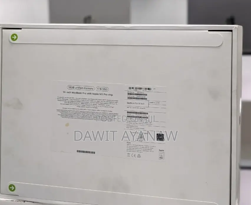 New Laptop Apple MacBook Pro 2023 M3 Pro 14-Inch 18GB Apple M3 SSD 1T