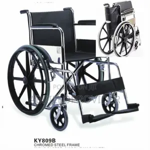 Upto 150kgs Black Foldable Wheelchair 809b|New¡Wheelchair