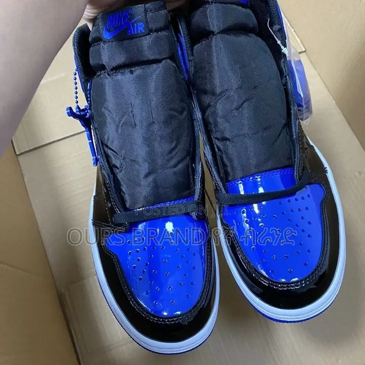 Nike Air Jordan 1 Patent Blue High Master Luxurious Shoes