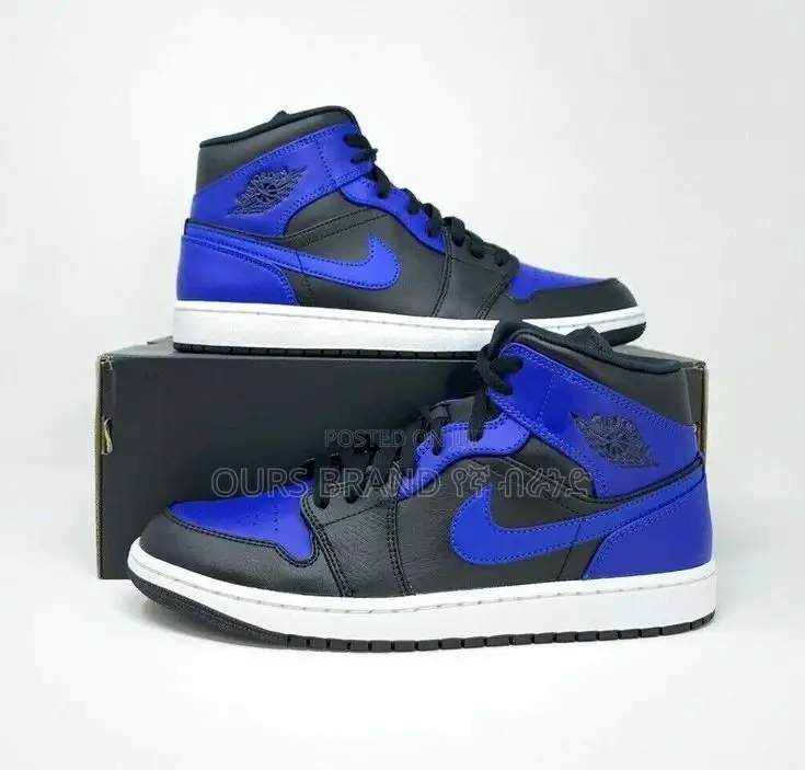 Nike Air Jordan 1 Patent Blue High Quality Luxurious Shoes