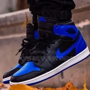 Photo - Nike Air Jordan 1 Patent Blue High Quality Luxurious Shoes