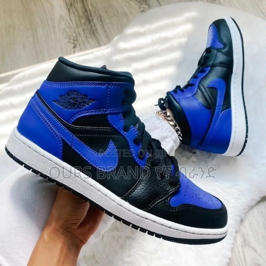 Nike Air Jordan 1 Patent Blue High Quality Luxurious Shoes