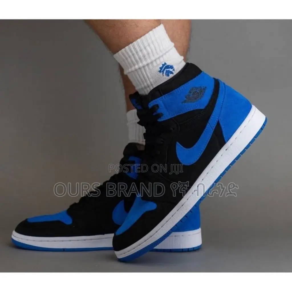 Nike Air Jordan 1 Patent Blue High Quality Luxurious Shoes