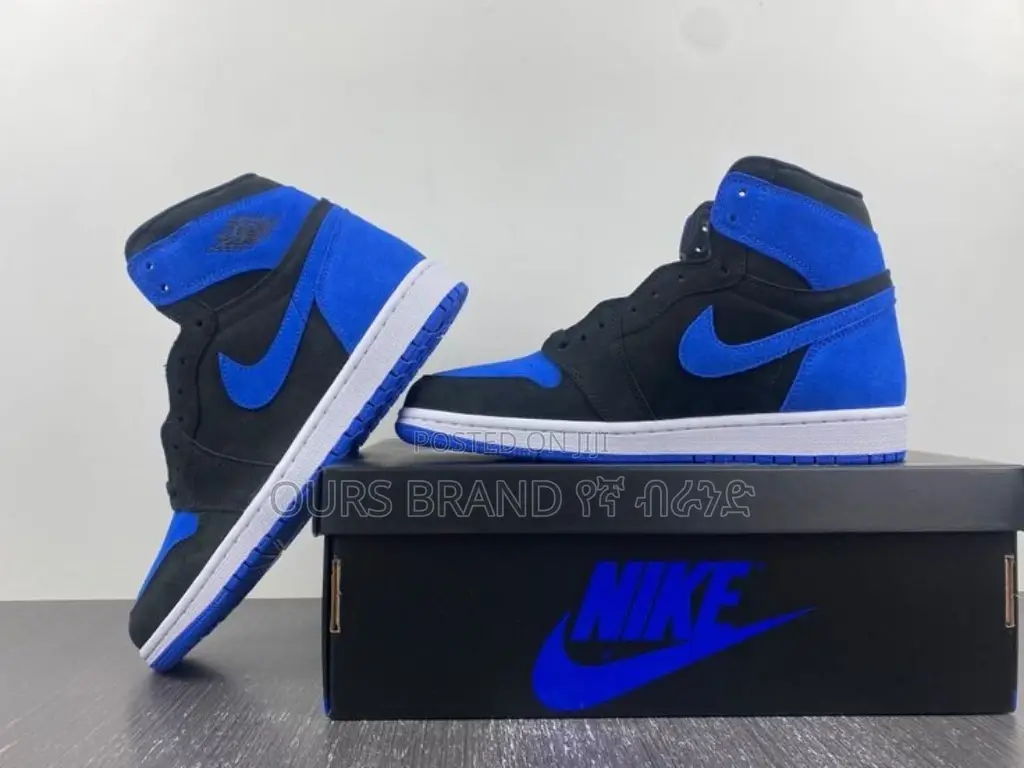 Nike Air Jordan 1 Patent Blue High Quality Luxurious Shoes