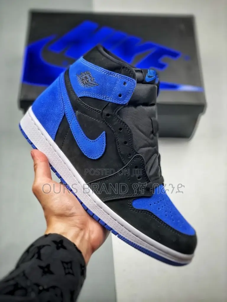 Nike Air Jordan 1 Patent Blue High Quality Luxurious Shoes