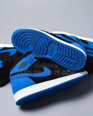 Photo - Nike Air Jordan 1 Patent Blue High Quality Luxurious Shoes
