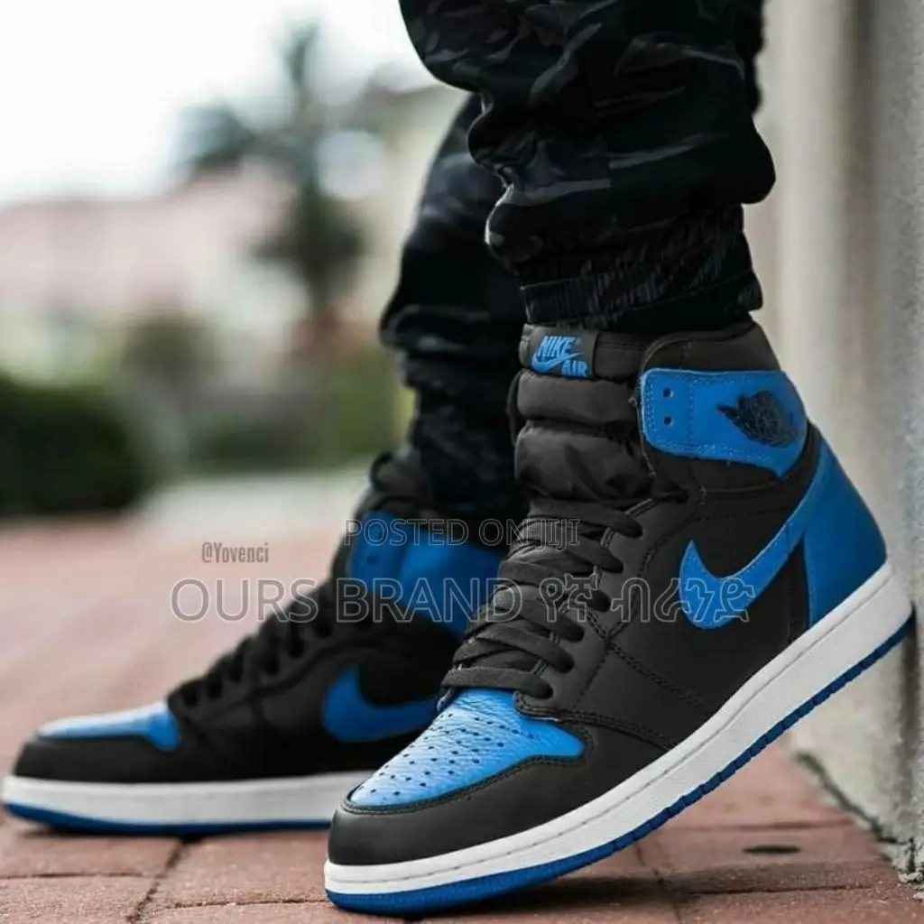 Nike Air Jordan 1 Patent Blue High Quality Luxurious Shoes