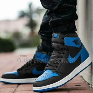 Nike Air Jordan 1 Patent Blue High Quality Luxurious Shoes