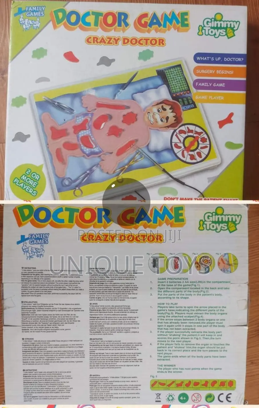 Crazy Doctor Educational Board Game