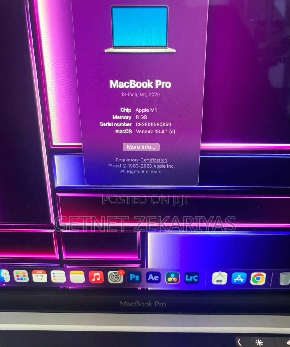 New Laptop Apple MacBook Pro M1 8GB Apple M1 SSD 256GB