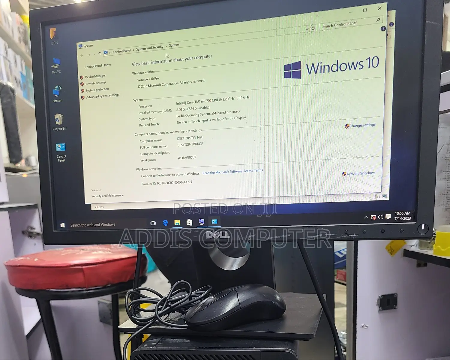 Desktop Computer HP 200 G4 8GB Intel Core I7 HDD 500GB