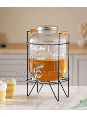 Glass Dispenser Jar With Rack