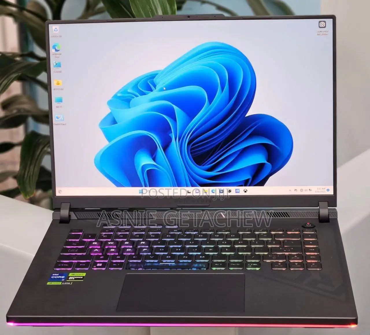 New Laptop Asus ROG Strix G16 G614 8GB Intel Core I7 SSD 1T