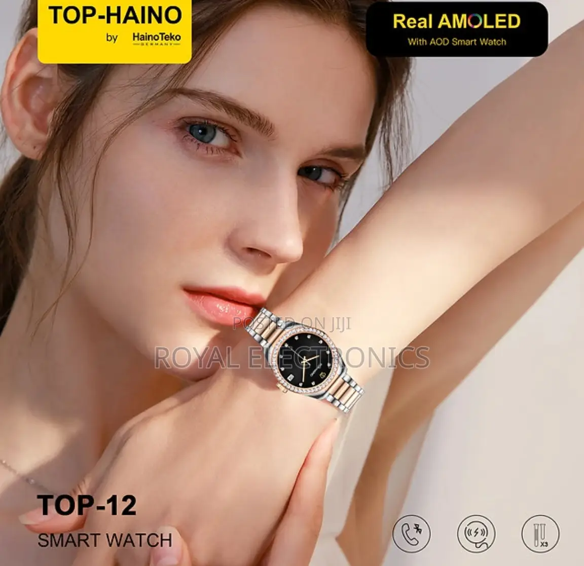 Hainoteko Germany Real Amoled Ladies Smart Watch